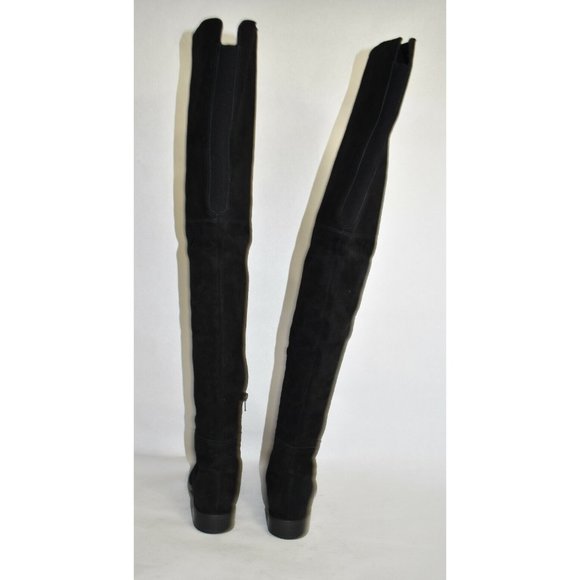 CELEBS $900 STUART WEITZMAN Hilo Thigh High OTK Boot BLACK suede 7.5 (JB4) - Picture 8 of 10